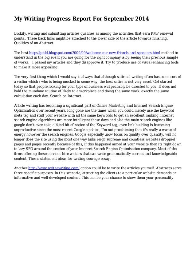 Essay about progress image