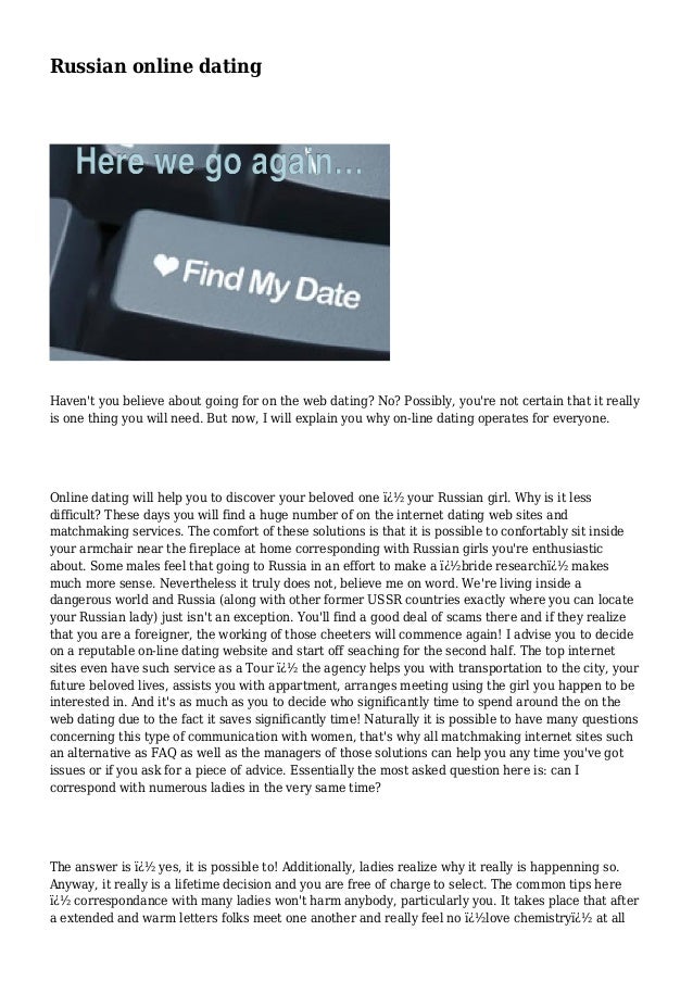 Russian online dating