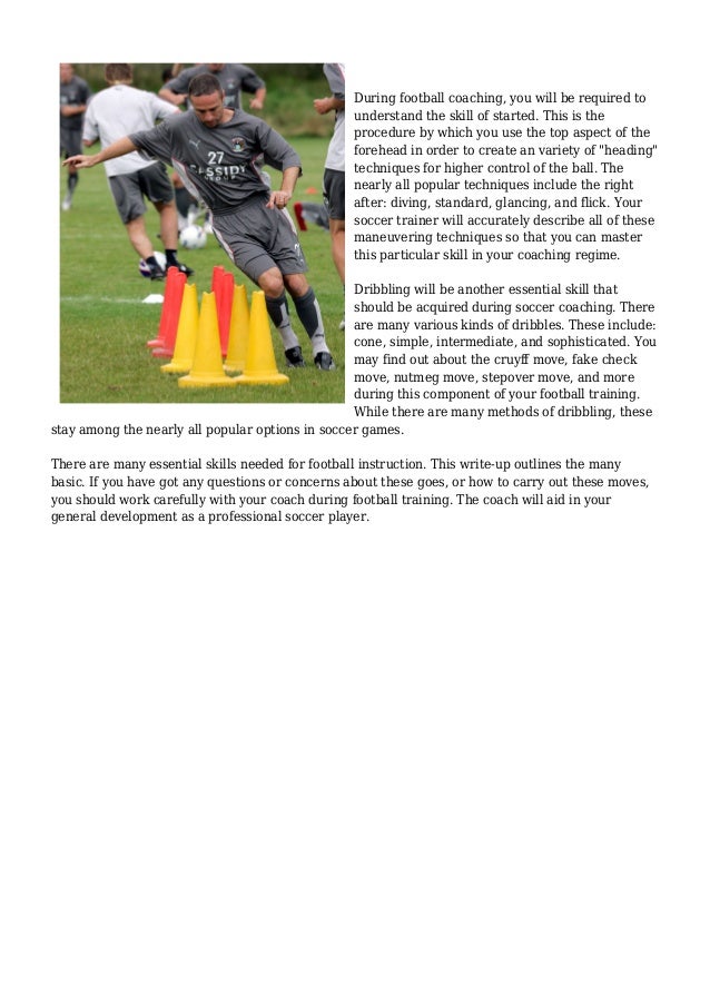 Fundamental Skills Required for Football Training