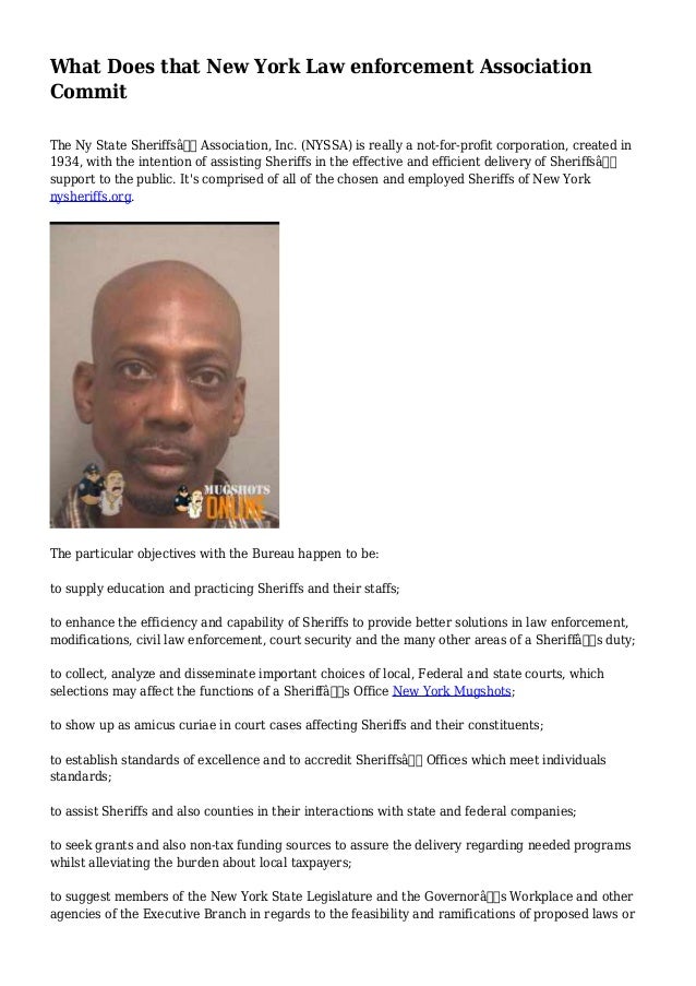 What Does that New York Law enforcement Association Commit