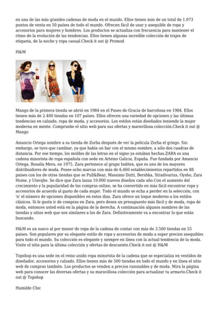 10 Buena Alternativa a Tiendas de Zara