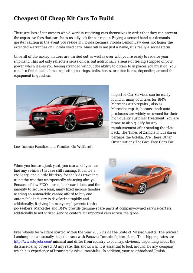 Cheap Car Lots >> Cheapest Of Cheap Kit Cars To Build Cheap Car Lots >> Cheapest Of Cheap Kit Cars To Build