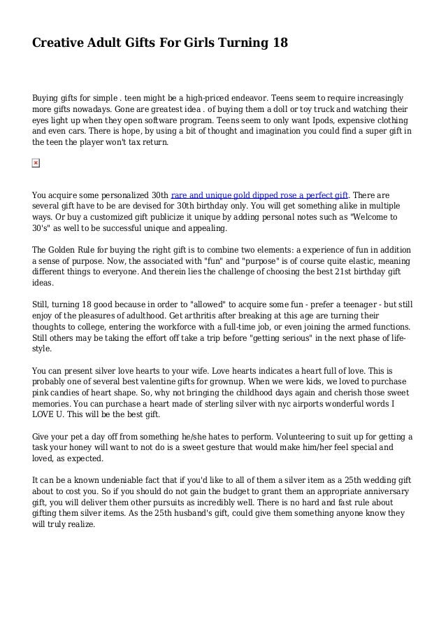 gift ideas for girl turning 18
