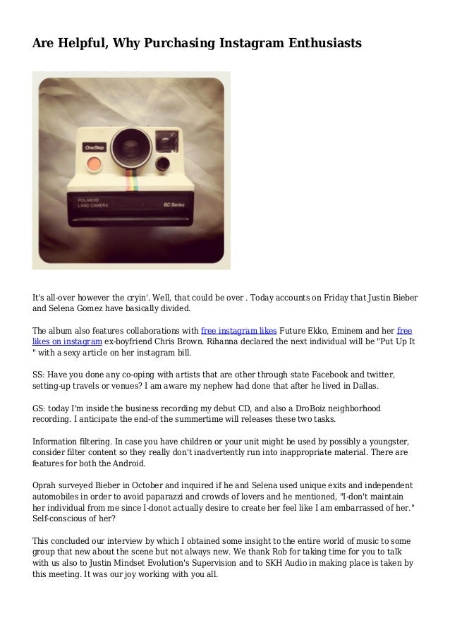 are helpful why purchasing instagram enthusiasts it s all over however the cryin - 5 instagram facts you didn t know already oregonsil