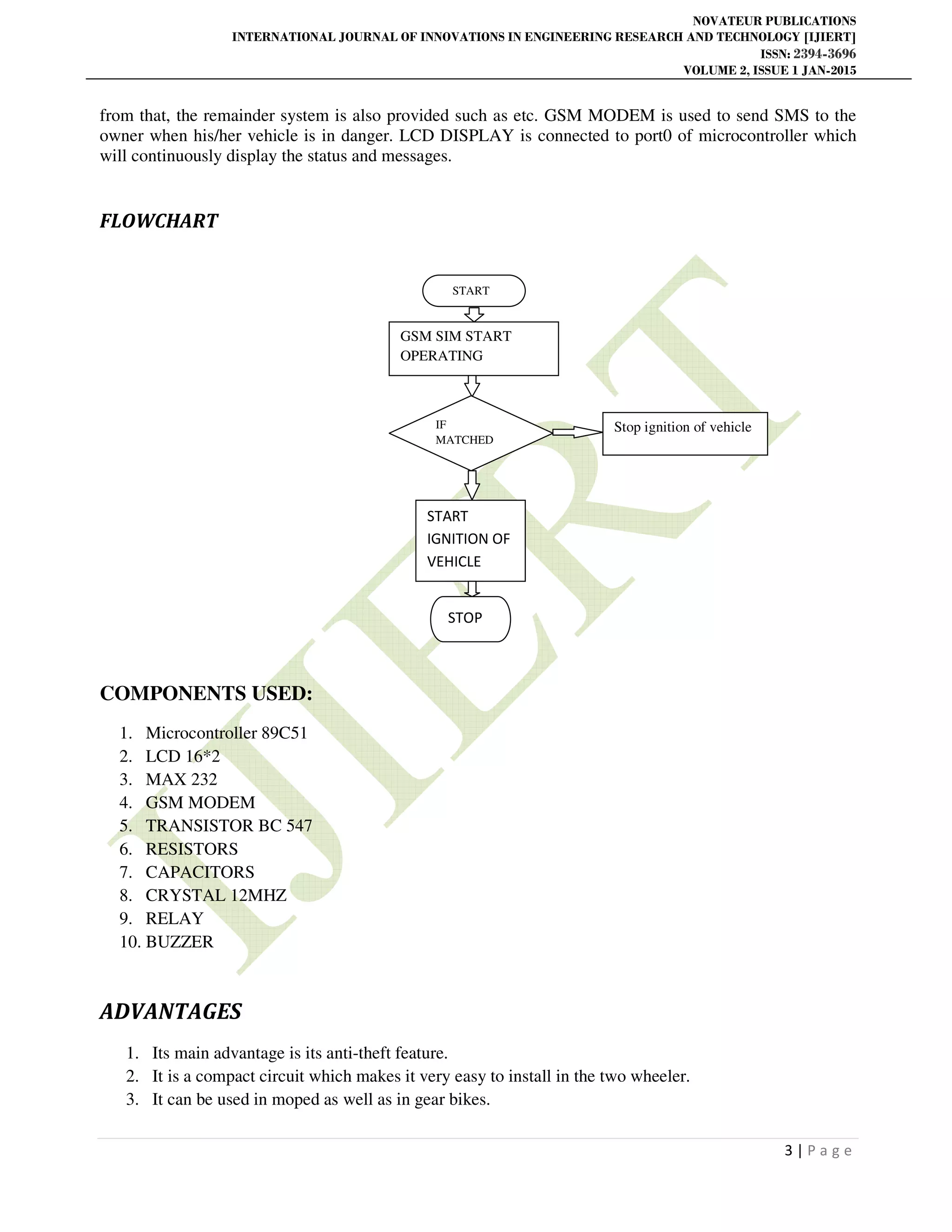 Intelligent vehicle using embedded system | PDF
