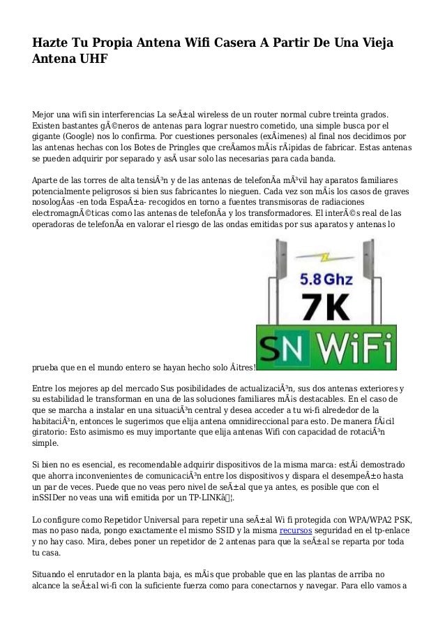 Antena omnidireccional wifi casera