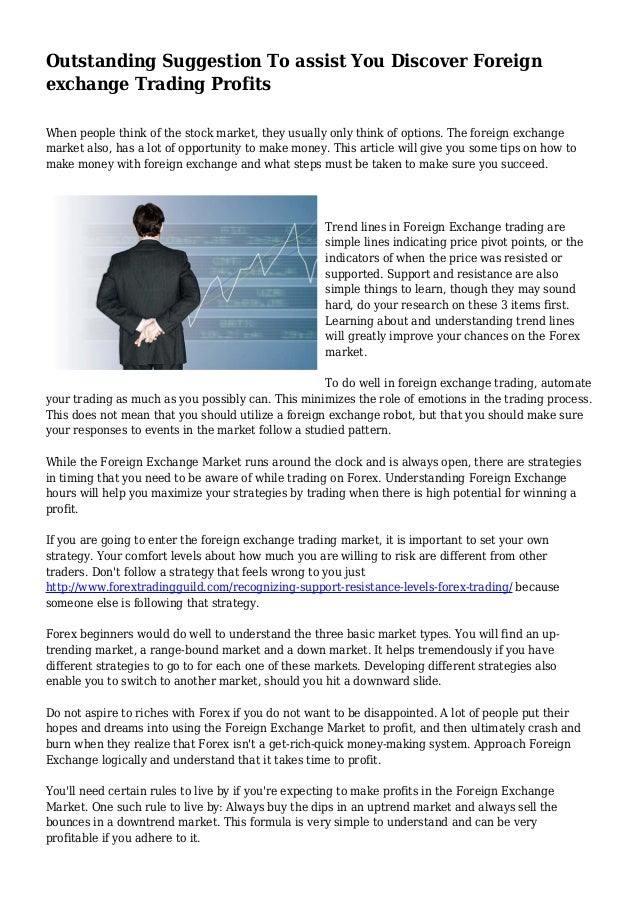 Outstanding Suggestion To Assist You Discover Foreign Exchange Tradin - 
