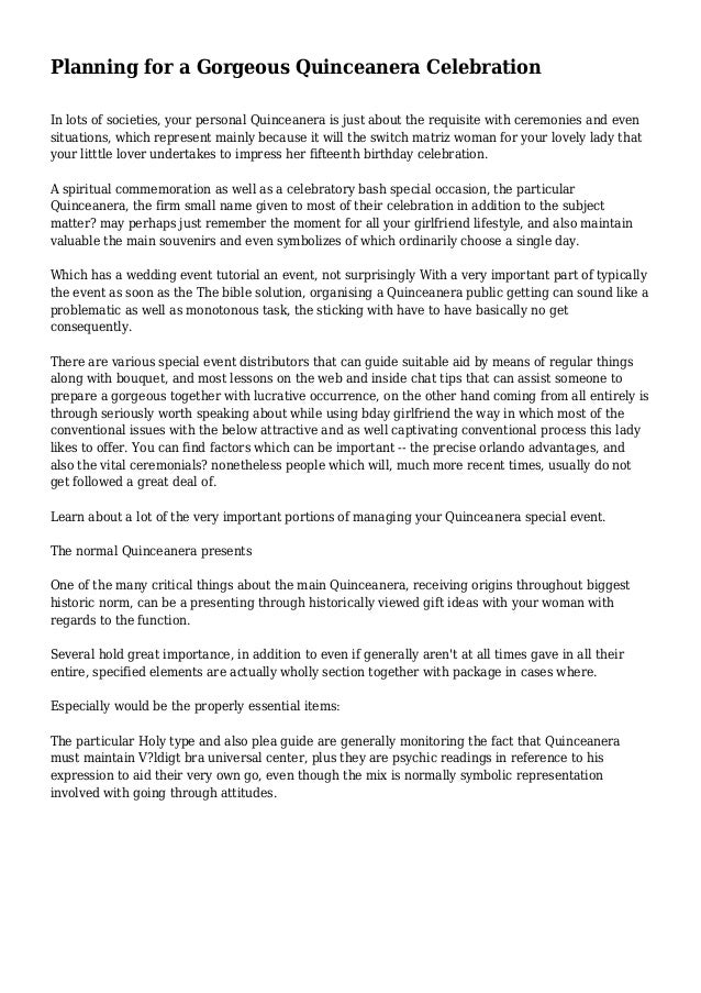 Planning for a Gorgeous Quinceanera Celebration