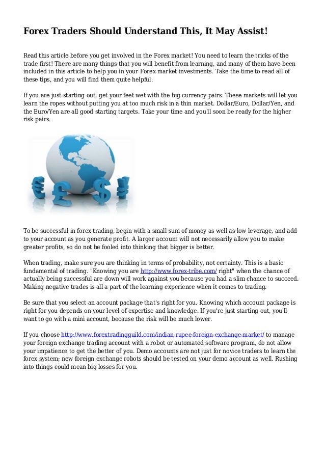 Forex Traders Should Understand This It May Assist - 