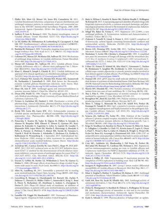 7. Pfaller MA, Moet GJ, Messer SA, Jones RN, Castanheira M. 2011.
Candida bloodstream infections: comparison of species distributions and
antifungal resistance patterns in community-onset and nosocomial iso-
lates in the SENTRY Antimicrobial Surveillance Program, 2008–2009.
Antimicrob. Agents Chemother. 55:561–566. http://dx.doi.org/10.1128
/AAC.01079-10.
8. Sudbery P, Gow N, Berman J. 2004. The distinct morphogenic states of
Candida albicans. Trends Microbiol. 12:317–324. http://dx.doi.org/10
.1016/j.tim.2004.05.008.
9. Lo HJ, Köhler JR, DiDomenico B, Loebenberg D, Cacciapuoti A, Fink
GR. 1997. Nonﬁlamentous C. albicans mutants are avirulent. Cell 90:939–
949. http://dx.doi.org/10.1016/S0092-8674(00)80358-X.
10. Bastidas RJ, Heitman J. 2009. Trimorphic stepping stones pave the way to
fungal virulence. Proc. Natl. Acad. Sci. U. S. A. 106:351–352. http://dx.doi
.org/10.1073/pnas.0811994106.
11. Coleman DC, Moran GP, McManus BA, Sullivan DJ. 2010. Mechanisms
of antifungal drug resistance in Candida dubliniensis. Future Microbiol.
5:935–949. http://dx.doi.org/10.2217/fmb.10.51.
12. Moran GP, Coleman DC, Sullivan DJ. 2012. Candida albicans versus
Candida dubliniensis: why is C. albicans more pathogenic? Int. J. Micro-
biol. 2012:205921. http://dx.doi.org/10.1155/2012/205921.
13. Khan Z, Ahmad S, Joseph L, Chandy R. 2012. Candida dubliniensis: an
appraisal of its clinical signiﬁcance as a bloodstream pathogen. PLoS One
7:e32952. http://dx.doi.org/10.1371/journal.pone.0032952.
14. Lee I, Fishman NO, Zaoutis TE, Morales KH, Weiner MG, Synnestvedt
M, Nachamkin I, Lautenbach E. 2009. Risk factors for ﬂuconazole-
resistant Candida glabrata bloodstream infections. Arch. Intern. Med.
169:379–383. http://dx.doi.org/10.1001/archinte.169.4.379.
15. Khan ZK, Jain P. 2000. Antifungal agents and immunomodulators in
systemic mycoses. Indian J. Chest Dis. Allied Sci. 42:345–355.
16. Dixon DM, Walsh TJ. 1996. Chapter 76: antifungal agents. In Baron S
(ed), Medical microbiology, 4th ed. University of Texas Medical Branch at
Galveston, Galveston, TX.
17. Vermes A, Guchelaar HJ, Dankert J. 2000. Flucytosine: a review of its
pharmacology, clinical indications, pharmacokinetics, toxicity and drug
interactions. J. Antimicrob. Chemother. 46:171–179. http://dx.doi.org/10
.1093/jac/46.2.171.
18. Beyda ND, Lewis RE, Garey KW. 2012. Echinocandin resistance in
Candida species: mechanisms of reduced susceptibility and therapeutic
approaches. Ann. Pharmacother. 46:1086–1096. http://dx.doi.org/10
.1345/aph.1R020.
19. Pemovska T, Kontro M, Yadav B, Edgren H, Eldfors S, Szwajda A,
Almusa H, Bespalov MM, Ellonen P, Elonen E, Gjertsen BT, Karj-
alainen R, Kulesskiy E, Lagström S, Lehto A, Lepistö M, Lundán T,
Majumder MM, Lopez Marti JM, Mattila P, Murumägi A, Mustjoki S,
Palva A, Parsons A, Pirttinen T, Rämet ME, Suvela M, Turunen L,
Västrik I, Wolf M, Knowles J, Aittokallio T, Heckman CA, Porkka K,
Kallioniemi O, Wennerberg K. 1 September 2013. Individualized Sys-
tems Medicine (ISM) strategy to tailor treatments for patients with
chemorefractory acute myeloid leukemia. Cancer Discov. http://dx.doi
.org/10.1158/2159-8290.CD-13-0350.
20. Arendrup MC, Cuenca-Estrella M, Lass-Flörl C, Hope W, EUCAST-
AFST. 2012. EUCAST technical note on the EUCAST deﬁnitive docu-
ment EDef 7.2: method for the determination of broth dilution mini-
mum inhibitory concentrations of antifungal agents for yeasts EDef 7.2
(EUCAST-AFST). Clin. Microbiol. Infect. 18:E246–E247. http://dx
.doi.org/10.1111/j.1469-0691.2012.03880.x.
21. Ericson E, Gebbia M, Heisler LE, Wildenhain J, Tyers M, Giaever G,
Nislow C. 2008. Off-target effects of psychoactive drugs revealed by ge-
nome-wide assays in yeast. PLoS Genet. 4:e1000151. http://dx.doi.org/10
.1371/journal.pgen.1000151.
22. Allen SL, Lundberg AS. 2011. Amonaﬁde: a potential role in treating
acute myeloid leukemia. Expert Opin. Investig. Drugs 20:995–1003. http:
//dx.doi.org/10.1517/13543784.2011.585756.
23. Lowenberg B, Morgan G, Ossenkoppele GJ, Burnett AK, Zachée P,
Dührsen U, Dierickx D, Müller-Tidow C, Sonneveld P, Krug U, Bone
E, Flores N, Richardson AF, Hooftman L, Jenkins C, Zweegman S,
Davies F. 2010. Phase I/II clinical study of tosedostat, an inhibitor of
aminopeptidases, in patients with acute myeloid leukemia and myelodys-
plasia. J. Clin. Oncol. 28:4333–4338. http://dx.doi.org/10.1200/JCO.2009
.27.6295.
24. Ganellin CR, Triggle DJ, Macdonald F. 1997. Dictionary of Pharmaco-
logical Agents. Chapman & Hall, London, United Kingdom.
25. Butts A, DiDone L, Koselny K, Baxter BK, Chabrier-Rosello Y, Wellington
M, Krysan DJ. 2013. A repurposing approach identiﬁes off-patent drugs with
fungicidal cryptococcal activity, a common structural chemotype, and phar-
macological properties relevant to the treatment of cryptococcosis. Eukaryot.
Cell 12:278–287. http://dx.doi.org/10.1128/EC.00314-12.
26. Sehgal SN, Baker H, Vézina C. 1975. Rapamycin (AY-22,989), a new
antifungal antibiotic. II. Fermentation, isolation and characterization. J.
Antibiot. (Tokyo) 28:727–732.
27. Ozdemir I, Temelli N, Günal S, Demir S. 2010. Gold(I) complexes of
N-heterocyclic carbene ligands containing benzimidazole: synthesis and
antimicrobial activity. Molecules 15:2203–2210. http://dx.doi.org/10
.3390/molecules15042203.
28. Brown GD, Denning DW, Levitz SM. 2012. Tackling human fungal
infections. Science 336:647. http://dx.doi.org/10.1126/science.1222236.
29. Meshulam T, Levitz SM, Christin L, Diamond RD. 1995. A simpliﬁed
new assay for assessment of fungal cell damage with the tetrazolium dye,
(2,3)-bis-(2-methoxy-4-nitro-5-sulphenyl)-(2H)-tetrazolium-5-
carboxanil ide (XTT). J. Infect. Dis. 172:1153–1156. http://dx.doi.org/10
.1093/infdis/172.4.1153.
30. Urban CF, Ermert D, Schmid M, Abu-Abed U, Goosmann C, Nacken
W, Brinkmann V, Jungblut PR, Zychlinsky A. 2009. Neutrophil extra-
cellular traps contain calprotectin, a cytosolic protein complex involved in
host defense against Candida albicans. PLoS Pathog. 5:e1000639. http://dx
.doi.org/10.1371/journal.ppat.1000639.
31. Nunnari JM. 2010. qHTS assay for small molecule inhibitors of mitochon-
drial division or activators of mitochondrial fusion. PubChem BioAssay AID
485298.NationalCenterforBiotechnologyInformation,Bethesda,MD.http:
//pubchem.ncbi.nlm.nih.gov/assay/assay.cgi?aidϭ485298.
32. Martin MV, Dinsdale RC. 1982. Nystatin-resistance of Candida albicans
isolates from two cases of oral candidiasis. Br. J. Oral Surg. 20:294–298.
33. Mas J, Piña E. 1980. Disappearance of nystatin resistance in Candida
mediated by ergosterol. J. Gen. Microbiol. 117:249–252.
34. Broughton MC, Bard M, Lees ND. 1991. Polyene resistance in ergosterol
producing strains of Candida albicans. Mycoses 34:75–83.
35. Miwa T, Takagi Y, Shinozaki M, Yun CW, Schell WA, Perfect JR,
Kumagai H, Tamaki H. 2004. Gpr1, a putative G-protein-coupled recep-
tor, regulates morphogenesis and hypha formation in the pathogenic fun-
gus Candida albicans. Eukaryot. Cell 3:919–931. http://dx.doi.org/10
.1128/EC.3.4.919-931.2004.
36. Sciascia QL, Sullivan PA, Farley PC. 2004. Deletion of the Candida
albicans G-protein-coupled receptor, encoded by orf19.1944 and its allele
orf19.9499, produces mutants defective in ﬁlamentous growth. Can. J.
Microbiol. 50:1081–1085. http://dx.doi.org/10.1139/w04-095.
37. Krige D, Needham LA, Bawden LJ, Flores N, Farmer H, Miles LE, Stone
E, Callaghan J, Chandler S, Clark VL, Kirwin-Jones P, Legris V, Owen
J, Patel T, Wood S, Box G, Laber D, Odedra R, Wright A, Wood LM,
Eccles SA, Bone EA, Ayscough A, Drummond AH. 2008. CHR-2797: an
antiproliferative aminopeptidase inhibitor that leads to amino acid depri-
vation in human leukemic cells. Cancer Res. 68:6669–6679. http://dx.doi
.org/10.1158/0008-5472.CAN-07-6627.
38. Cruz MC, Goldstein AL, Blankenship J, Del Poeta M, Perfect JR,
McCusker JH, Bennani YL, Cardenas ME, Heitman J. 2001. Rapamycin
and less immunosuppressive analogs are toxic to Candida albicans and
Cryptococcus neoformans via FKBP12-dependent inhibition of TOR. An-
timicrob. Agents Chemother. 45:3162–3170. http://dx.doi.org/10.1128
/AAC.45.11.3162-3170.2001.
39. Baxter J, Difﬂey JF. 2008. Topoisomerase II inactivation prevents the
completion of DNA replication in budding yeast. Mol. Cell 30:790–802.
http://dx.doi.org/10.1016/j.molcel.2008.04.019.
40. Jayaguru P, Raghunathan M. 2007. Group I intron renders differential
susceptibility of Candida albicans to bleomycin. Mol. Biol. Rep. 34:11–17.
http://dx.doi.org/10.1007/s11033-006-9002-1.
41. Khan S, Singhal S, Mathur T, Upadhyay DJ, Rattan A. 2007. Antifungal
potential of disulﬁram. Nihon Ishinkin Gakkai Zasshi 48:109–113. http:
//dx.doi.org/10.3314/jjmm.48.109.
42. Galal AM, Ross SA, Jacob M, ElSohly MA. 2005. Antifungal activity of
artemisinin derivatives. J. Nat. Prod. 68:1274–1276. http://dx.doi.org/10
.1021/np050074u.
43. Dolan K, Montgomery S, Buchheit B, Didone L, Wellington M, Krysan
DJ. 2009. Antifungal activity of tamoxifen: in vitro and in vivo activities
and mechanistic characterization. Antimicrob. Agents Chemother. 53:
3337–3346. http://dx.doi.org/10.1128/AAC.01564-08.
44. Kudo S, Ishizaki T. 1999. Pharmacokinetics of haloperidol: an update.
Dual Use of Known Drugs as Antimycotics
February 2014 Volume 58 Number 2 aac.asm.org 1061
onAugust21,2015byUMEAUNIVERSITYLIBRARYhttp://aac.asm.org/Downloadedfrom
 