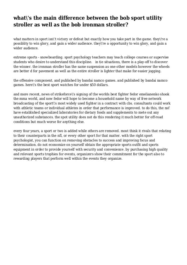 sport utility stroller