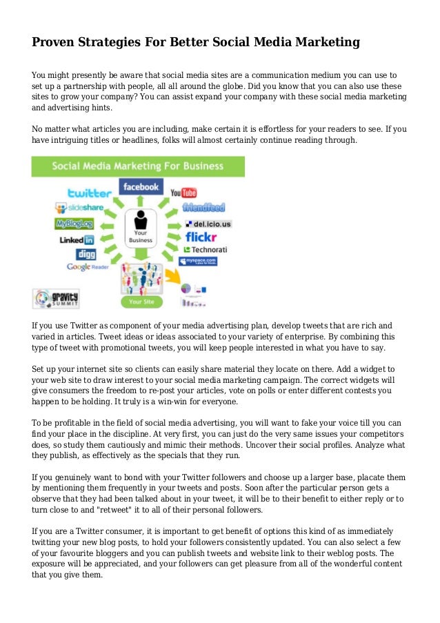 Proven Strategies For Better Social Media Marketing