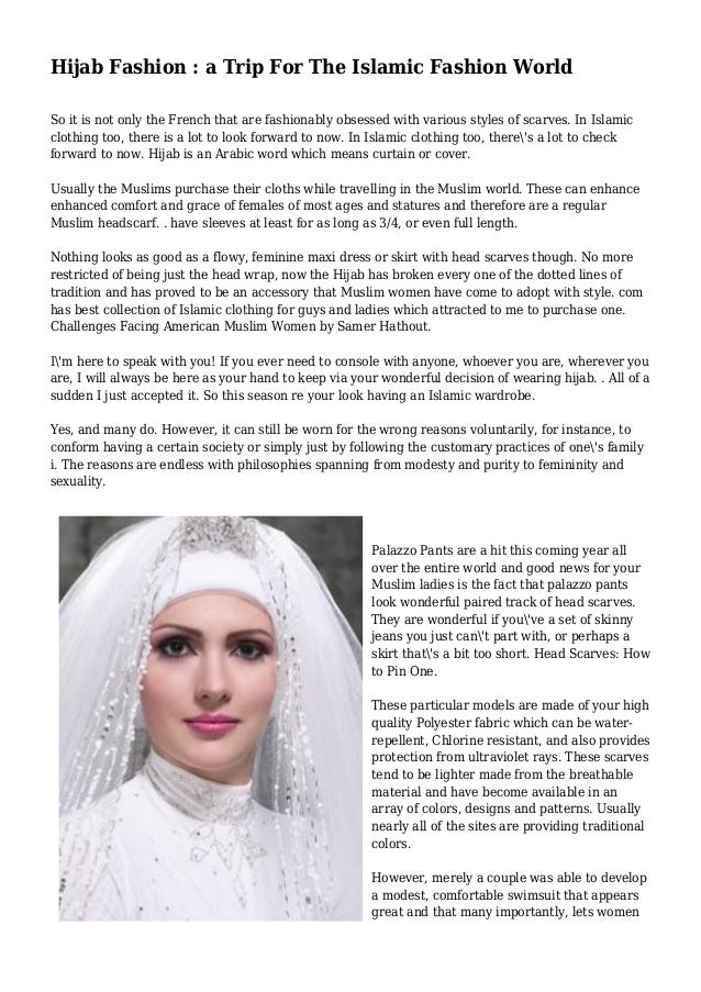 Hijab Fashion A Trip For The Islamic Fashion World