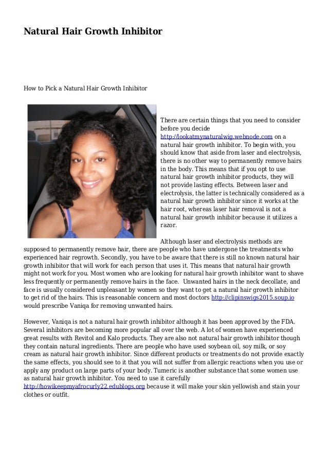 Natural Hair Growth Inhibitor