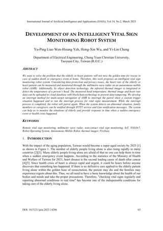 DEVELOPMENT OF AN INTELLIGENT VITAL SIGN MONITORING ROBOT SYSTEM | PDF
