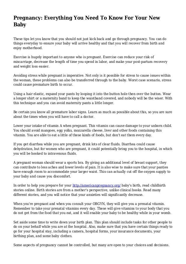 everything you need for a new baby