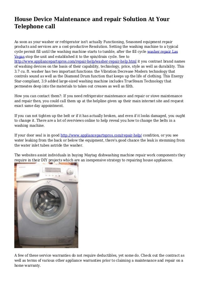 House Device Maintenance And Repair Solution At Your