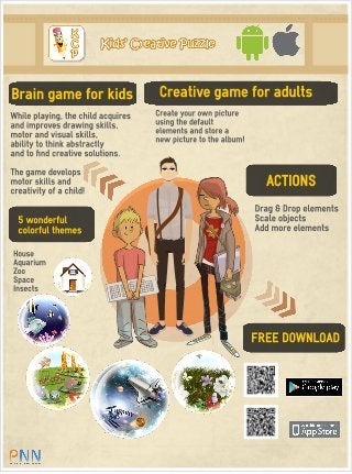 Kids’ Creative Puzzle tablet application