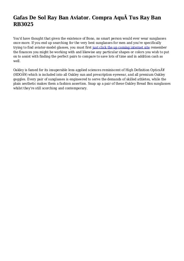 comprar ray ban aviator