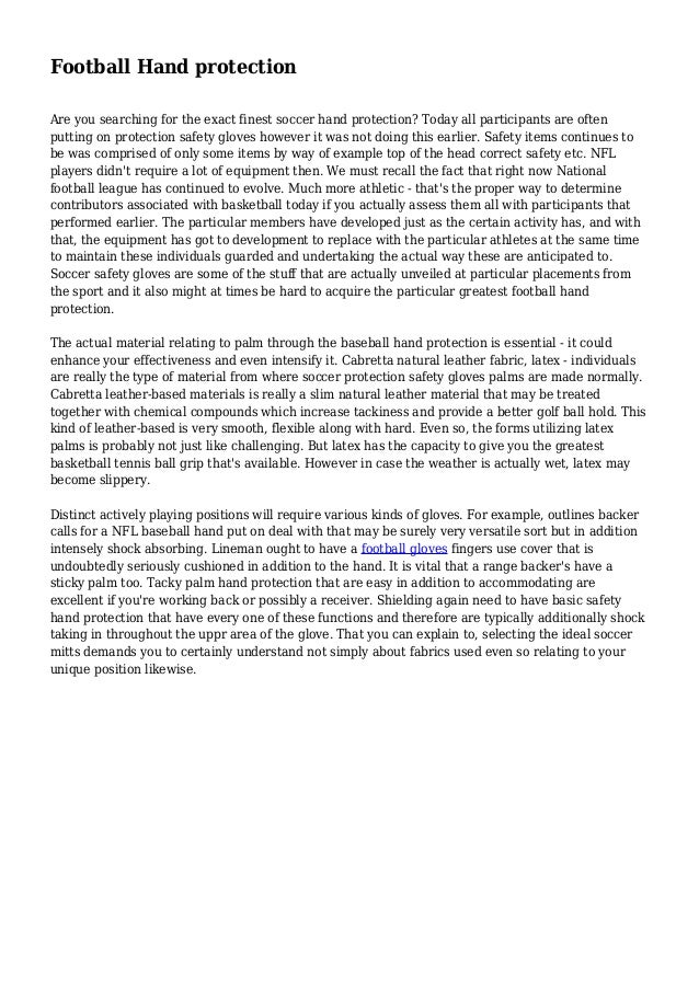 Football Hand protection