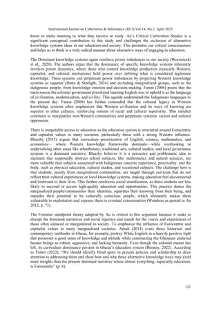 Challenging the Dominant Knowledge Systems through Critical Curriculum ...