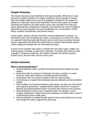 Exploring Social Inequality and Stratification in Canadian Sociology | PDF