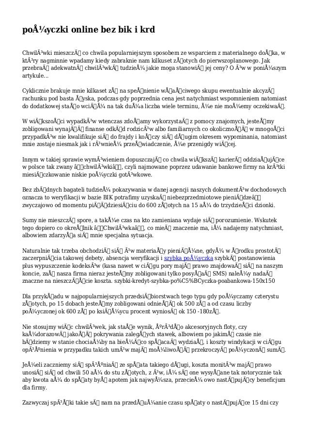 pozyczka online millennium