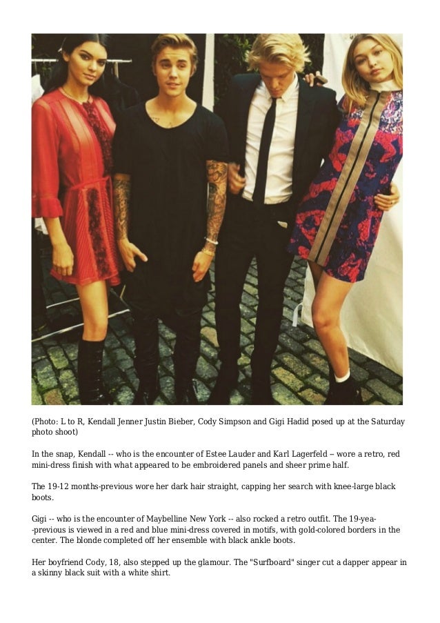 Justin Bieber Kendall Jenner Cody Simpson Gigi Hadid Team