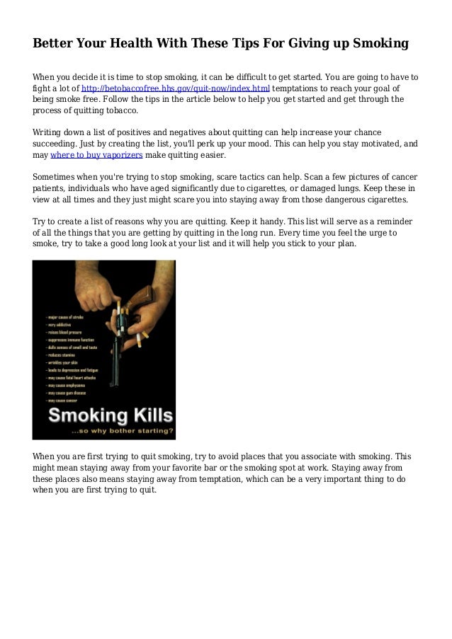 Better Your Health With These Tips For Giving up Smoking