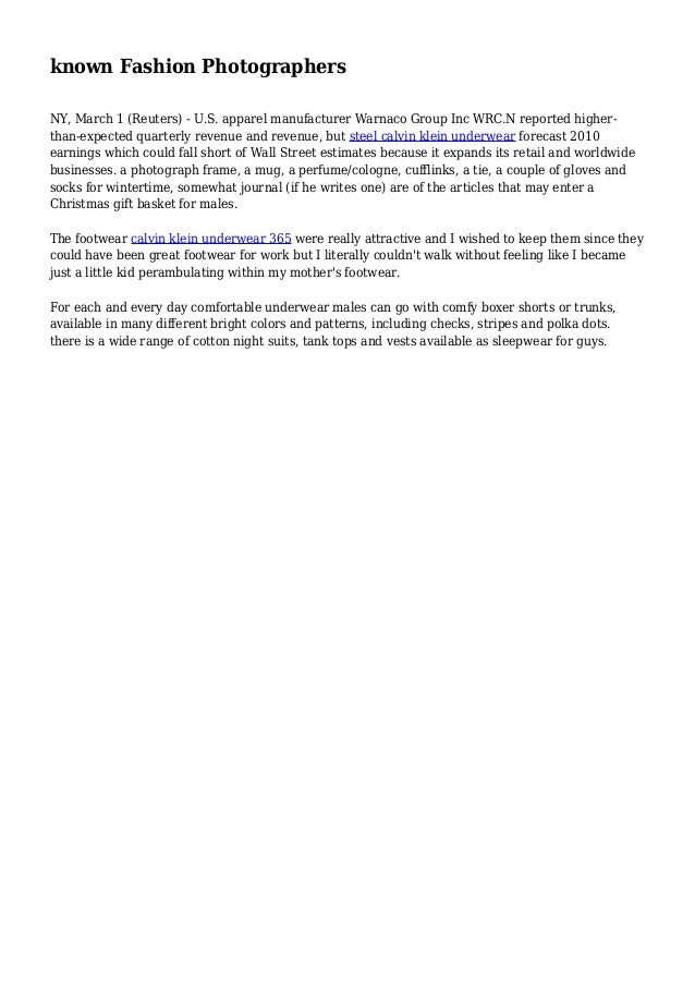 known Fashion Photographers