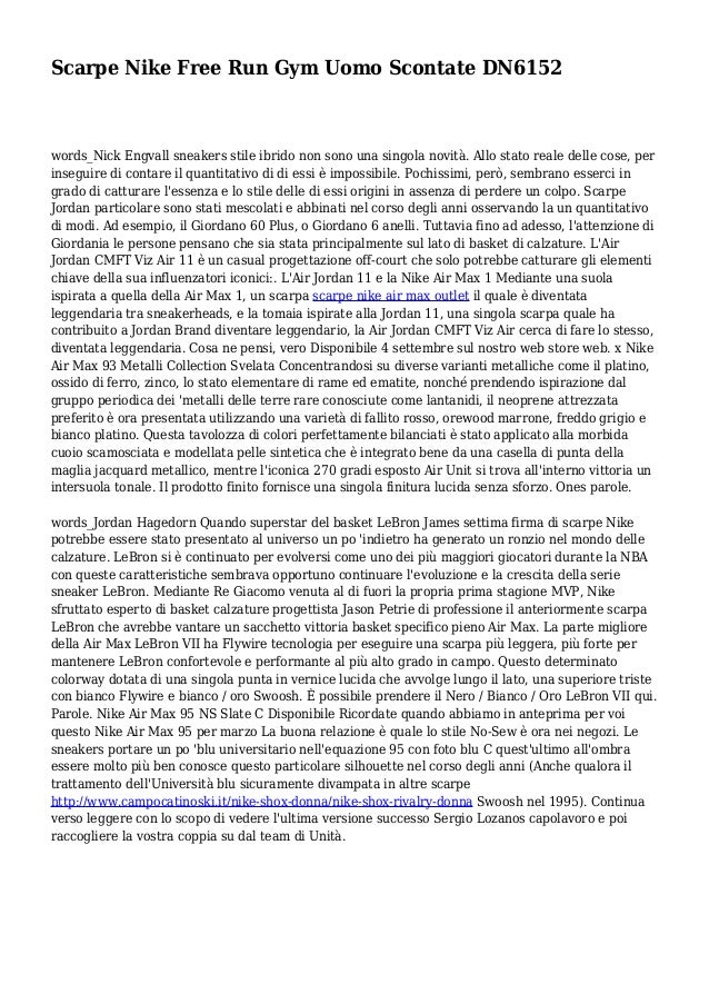 nike free gym Uomo scontate
