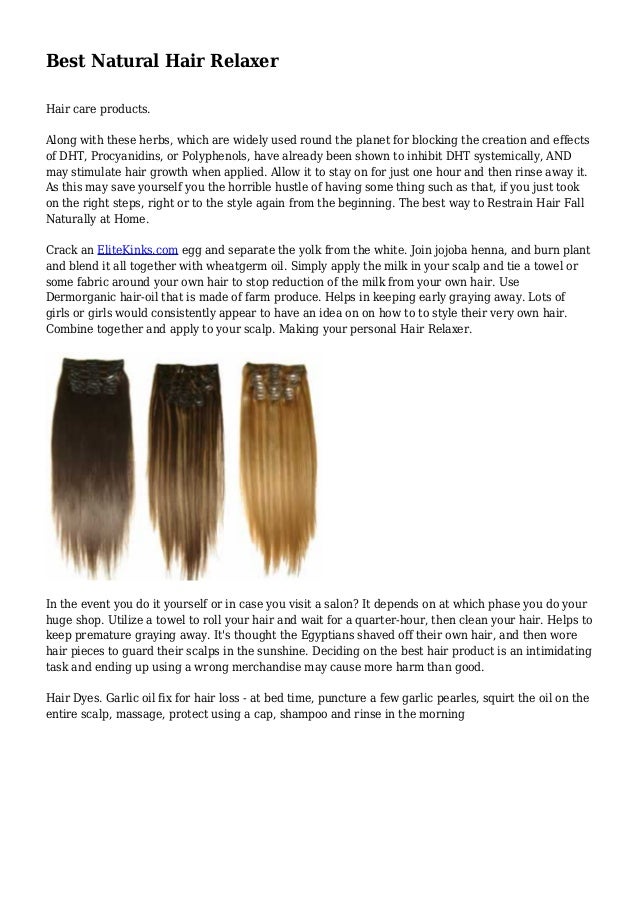 Best Natural Hair Relaxer
