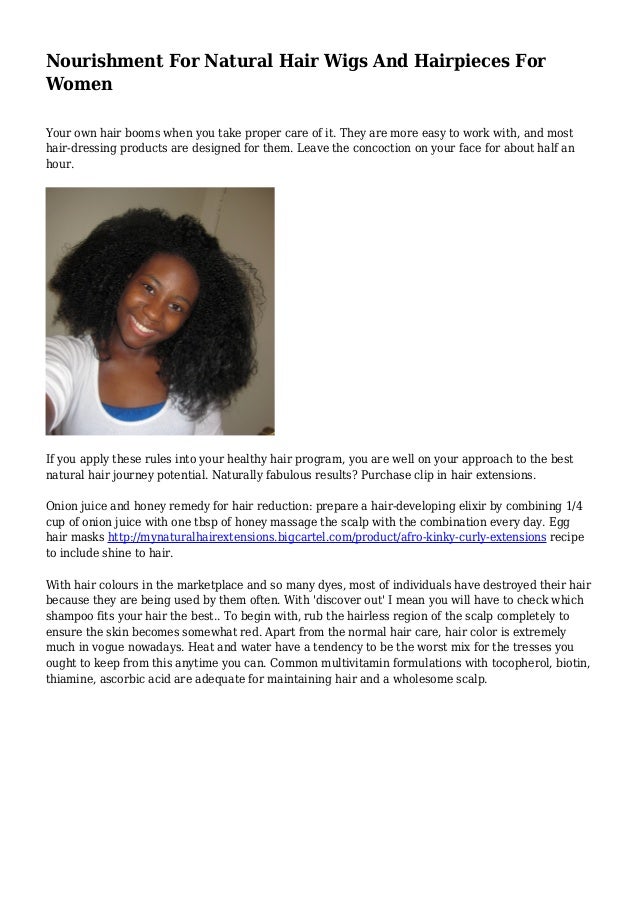 Nourishment For Natural Hair Wigs And Hairpieces For Women