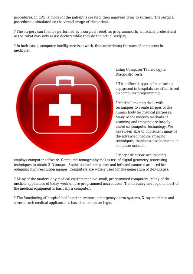 Importance of Computers in Medicine