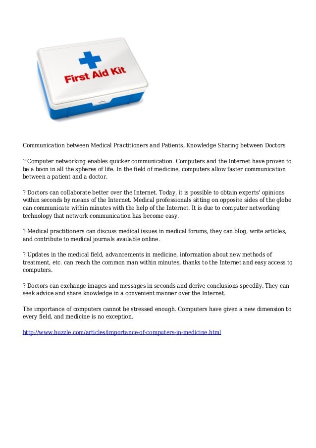 Importance of Computers in Medicine