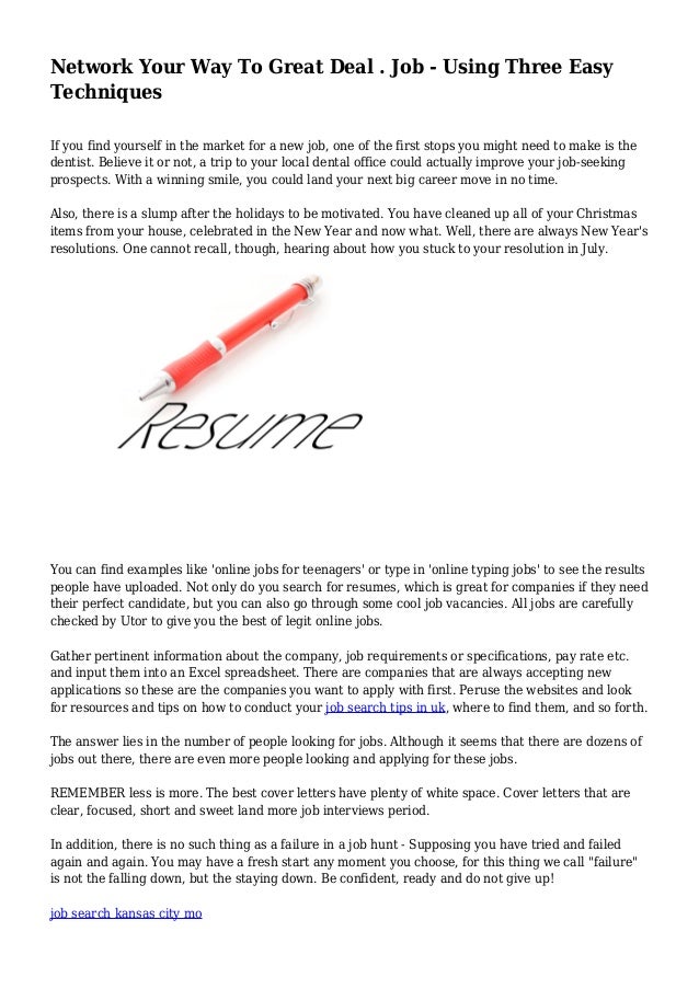 how to job hunt teenagers
