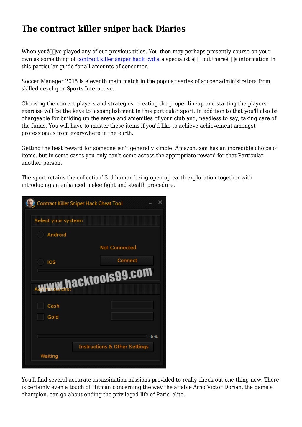 for contract killer sniper hack tool for contract killer sniper hack tool