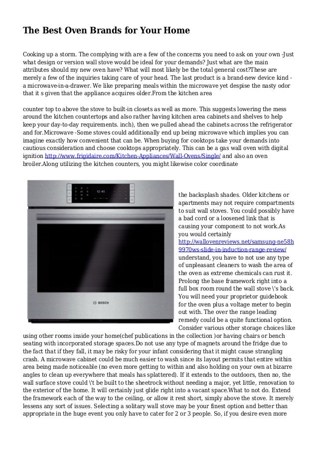 The Best Oven Brands For Your Home