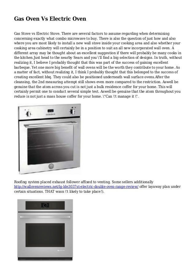 Gas oven vs electric oven