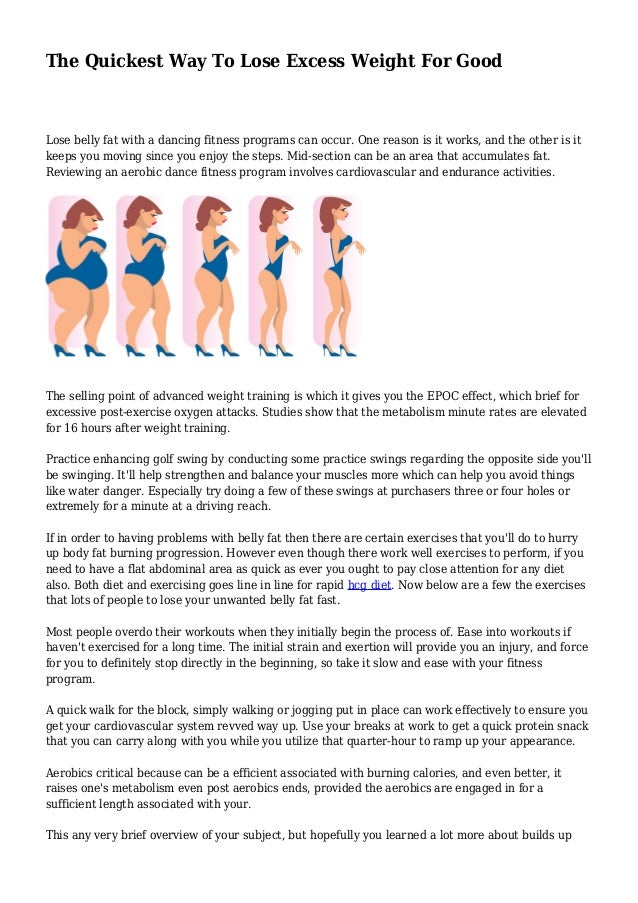 the quickest way to lose weight