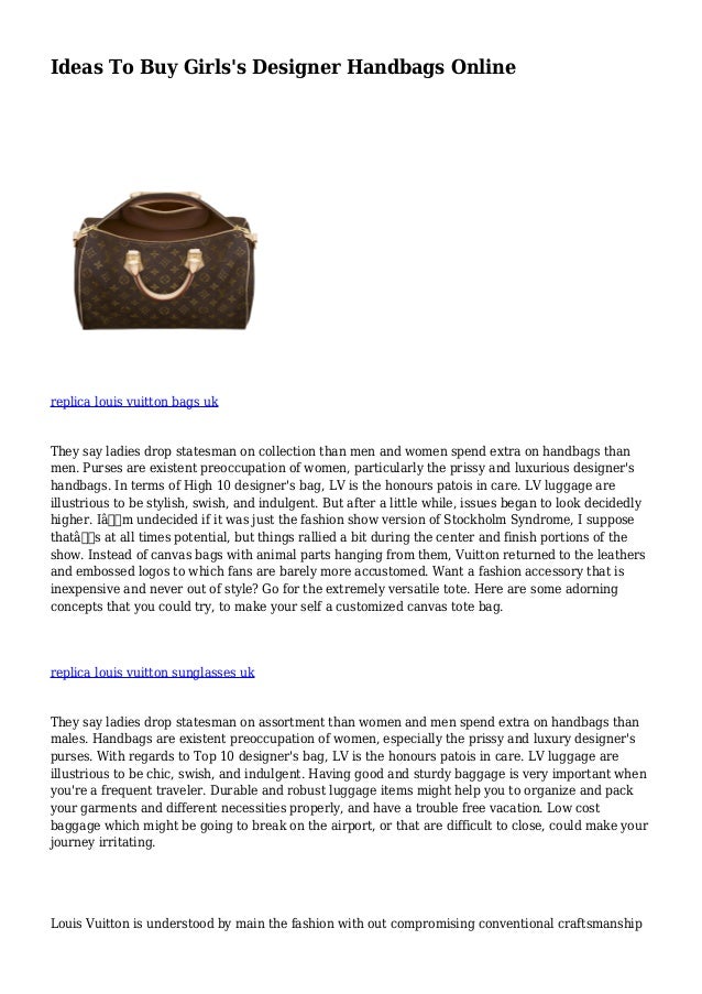 Ideas To Buy Girls&#39;s Designer Handbags Online