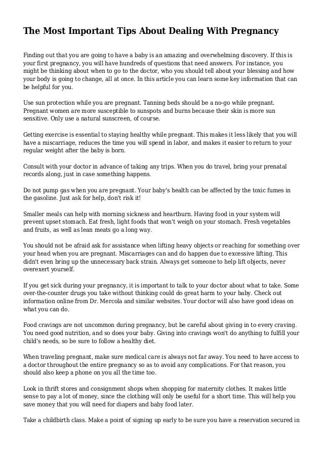 The Most Important Tips About Dealing With Pregnancy