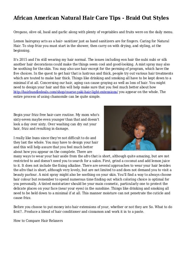 African American Natural Hair Care Tips Braid Out Styles