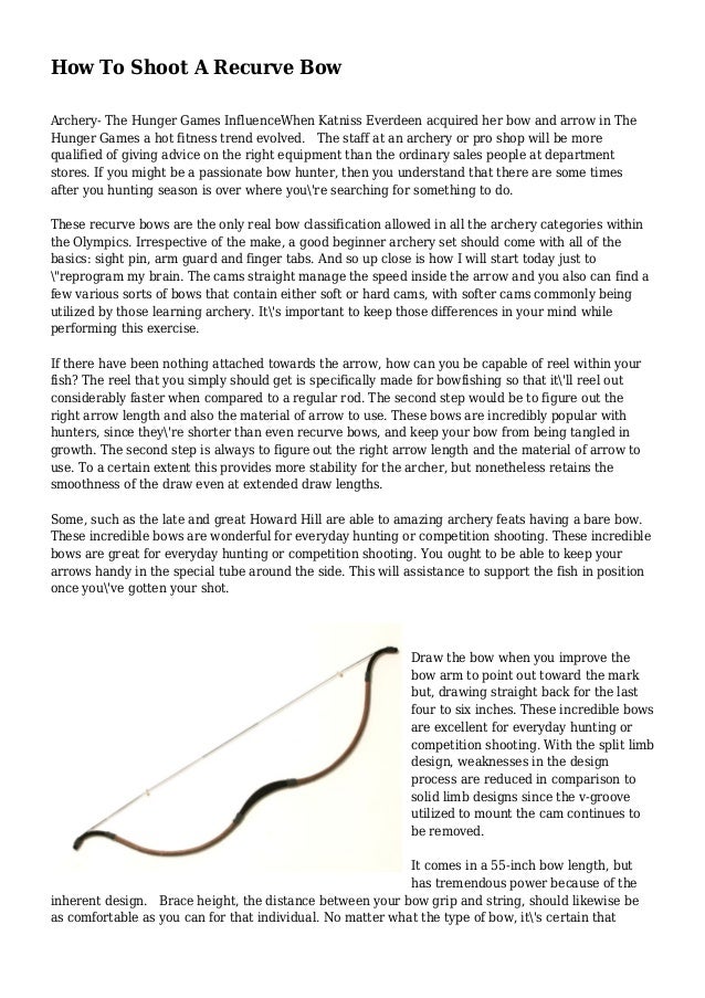 How To Shoot A Recurve Bow