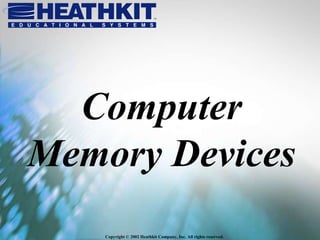 Copyright © 2002 Heathkit Company, Inc. All rights reserved.
Computer
Memory Devices
 