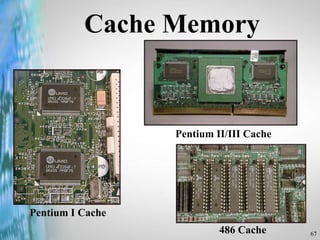 67
Cache Memory
Pentium I Cache
Pentium II/III Cache
486 Cache
 