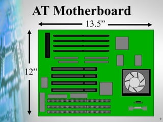 9
AT Motherboard
12”
13.5”
 
