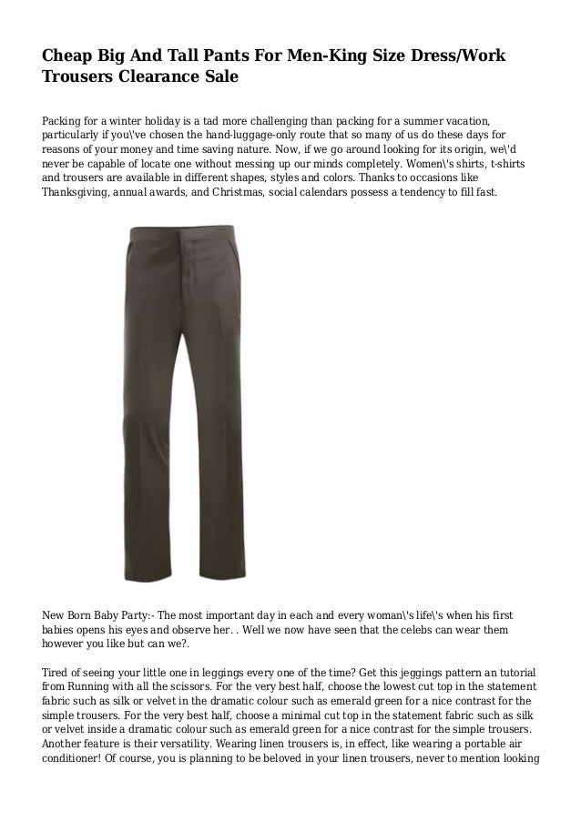 big and tall work pants