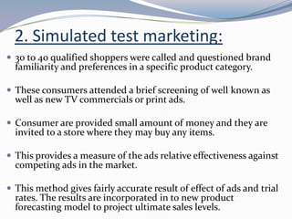 Test marketing of new product