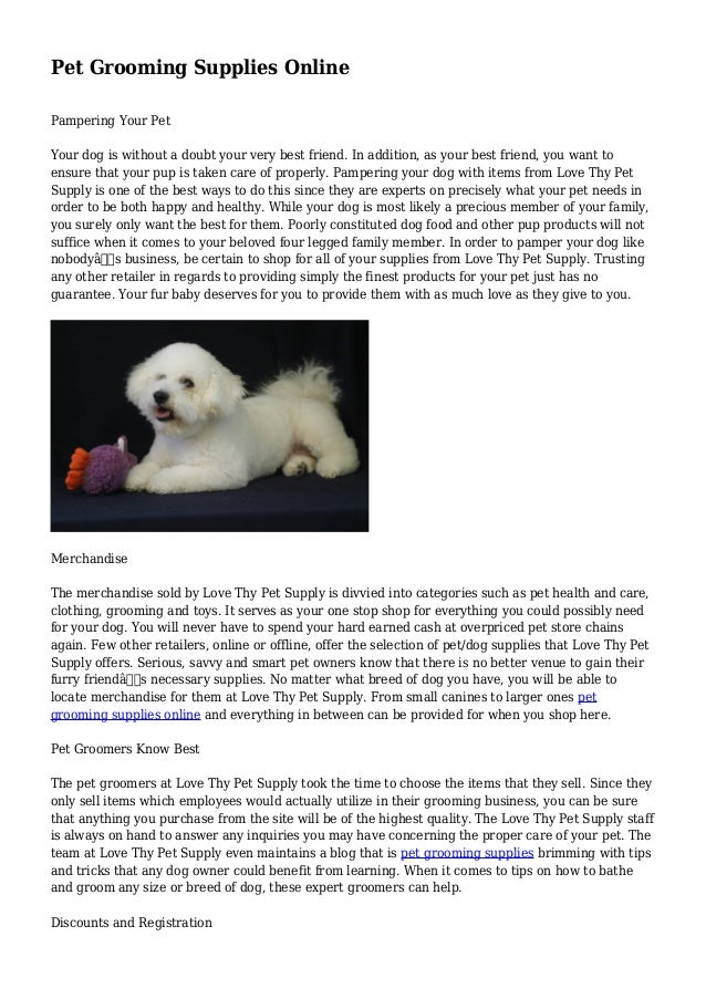 pet grooming supplies online
